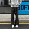 Nuevos pantalones de trabajo básicos estilo americano con corte inclinado, pantalones casuales versátiles, ligeramente acampanados para un look más alto y delgado, pantalones de trabajo largos rectos de corte holgado