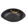 Direto da fábrica anti-porcelana anti-queda hotel loja de hot pot especial louça de melamina em forma de coração comercial imitação de porcelana atacado preto