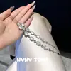 Joyas: Nuevo Pulsera de Calcedonia Blanca Natural de Alta Calidad Estilo Chino con Incrustación de Flor Completa de Diamante y Pulsera de Jade de Cuarcita Birmana