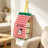 Bolsa de almacenamiento de pañuelos colgante bolsa de pañuelos de cuadrícula de dibujos animados organizador de pañuelos impermeable para colgar en la pared de la cocina del baño