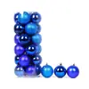 Decorações de árvore de Natal bolas de Natal em barril 24 bolas brilhantes bolas galvanizadas