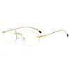 Gafas de Sol Sin Marco Estilo Europeo Americano Chica Popular Montura Metálica Ovalada Gafas de Sol de Moda Versión Coreana Cara Cuadrada Redonda Gafas de Sol Versátiles