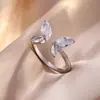 Anillo de Mariposa de Venta Caliente Transfronteriza Anillo Abierto Ajustable para Mujeres Moda (Hueco) Diseño Sensación de Alta Gama El Más Vendido de Amazon