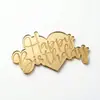 Decoração de Copo de Papel para Aniversário Estilo Ins Transfronteiriço Topper de Bolo Acrílico Feliz Aniversário Gravação a Laser Personalização