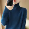 Suéter básico de cuello alto suelto de manga larga para mujer, nueva ropa coreana de otoño e invierno 2026, tejido de color liso grueso
