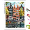 Ventas Directas de Fábrica Transfronterizas Nuevo Estilo Caliente de Amazon Cubierta Genial Edificio de la Ciudad Pintura de Diamantes DIY Pintura Hecha a Mano Sala de Estar Entrada