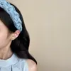 Diadema Trenzada Ancha de Mezclilla Vintage para Mujer, Accesorio para el Cabello
