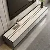 Funda protectora para mueble de TV de sala de estar de lujo ligero estilo francés, cuero PVC, absorbente de agua, fácil de limpiar, tapete protector de superficie de mesa