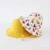 Nuevo Sombrero de Pescador Colorido Estilo Coreano Sombrero de Sol de Comercio Exterior de Moda Reversible Sombrero de Cubo Sombrilla para Niños y Niñas
