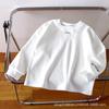 Quente! 2026 Camiseta Infantil de Algodão Puro para Primavera e Outono Manga Longa Bordada Estilosa Casual Unissex Cor Sólida Camada Base de Algodão Puro