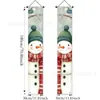 Banner de Porche de Muñeco de Nieve Navideño Parejas Colgantes de Puerta Principal de Invierno Adecuado para Decoración de Pared de Entrada de Jardín Navideño
