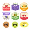 Set de pegatinas rollo etiqueta PVC transparente impresión publicitaria logo dorado pegatina de sellado etiqueta adhesiva