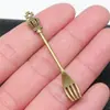 60x 8mm 2.3g aleación multicolor accesorios para joyería retro DIY Suministros para la vida Colgante de tenedor de corona