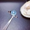 Anillo de Diamante Talla Fantasía Nuevo Milenio Caliente en Vivo Anillo Aguamarina Poco Profundo Super Destello 2 Quilates Anillo Seiko