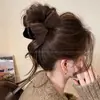 Presilha de tubarão 2026 novo modelo, presilha de cabelo elegante com laço floral para mulheres, presilha de cabelo para coque outono e inverno, acessório de cabelo