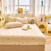 Sábana bajera de algodón puro suave de doble capa, grado materno e infantil, sábana bajera ajustable de una pieza, sábana bajera para cama individual