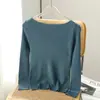 Procesamiento OEM ropa de mujer 2026 nueva moda otoño e invierno elegante top de punto elegante de punto con hombros descubiertos de manga larga