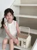 Pijama de Algodão Estilo Japonês para Meninas, Verão Fino Sem Mangas com Shorts, Pode Ser Usado Fora, Conjunto Estampado em Tecido de Malha