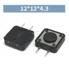 Interruptor de botão de pressão tátil lateral dois pinos 12*12*4.3/5/6/7/8/9/10mm horizontal 2P inserção lateral micro botão