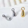 Accesorios de Joyería de Acero Inoxidable en Forma de Gota Cadena de Cola de Acero Inoxidable Hecha a Mano para DIY Colgante de Gota Conservación del Color Chapado en Oro de 18K