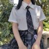 Camisa jk original manga curta uniforme de verão camisa branca manga longa estilo universitário camisa preta regular top