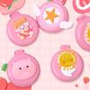 Peine Portátil Peine Plegable Pequeño de Bolsa de Aire Peine de Masaje Lindo de Dibujos Animados Mini para Mujer para Niños Cojín de Aire Espejo Integrado