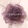 Sensação de alta qualidade brilho fino borda queimada malha flor de rosa acessório DIY para roupas presilha de garra broche adorno de cabeça sapatos chapéu acessórios