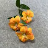 Caramelo de outono laranja Laranja flor artificial decoração de casamento Retro chinês vermelho vinho café flor falsa flor de casamento atacado