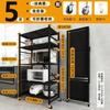 Rack de armazenamento dobrável sem instalação Rack de forno de cozinha multicamadas montado no chão Armazenamento de forno de microondas Estante de armazenamento móvel