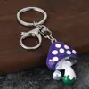 Llavero de Hongo Pequeño Estilo Nuevo Transfronterizo, Llavero Exquisito de Hongo Esmaltado Multicolor Colgante para Bolso, Pequeño Regalo al por Mayor