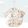 Babero para Bebé con Pegatina Mágica Bata Complemento Infantil Comida Complementaria Impermeable a Prueba de Manchas Delantal de Guardería Babero Niño