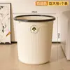 Cubo de basura de plástico de gran capacidad, engrosado, extragrande, de lujo ligero para uso doméstico en la sala de estar, la cocina y el baño, con un anillo de presión para sujetar la bolsa, disponible para entrega