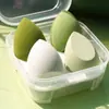 Caja Sostenedor de Huevos Forma de Calabaza con Esponjagota de Agua Set de Herramientas de Belleza para Maquillaje Serie Macaron