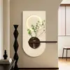 Pintura decorativa de entrada de pasillo de arenisca con lámpara de pared de luz LED, botella hidropónica de alta gama decoración de pared 3D, pintura colgante para pasillo