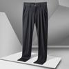 Calças de Alta Qualidade com Elasticidade em Quatro Direções para Homens, Novo Estilo Outono e Inverno, Forradas com Lã, Moda Coreana, Versátil, Corte Slim, Perna Reta, Calças de Sarja Casuais com Caimento para Homens