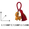 Pônei de sândalo dourado esculpido com franjas trançadas, corrente para celular, chaveiro, pingente de bolsa, artesanato de cavalo de madeira do ano