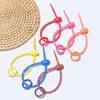 Corda de Silicone Colorida Argola de Mola Fivela de Pendurar DIY Joias Pendurar Joias Boneca de Pelúcia Cordão Chaveiro Tira de Amarração