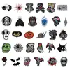 60 Piezas de Pegatinas Oscuras Góticas de Calavera Oscura y Telaraña para Decoración de Laptop, Cuaderno, Funda de Teléfono