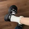 Zapatos Mary Jane populares de encaje vintage, zapatos pequeños de cuero para mujer, verano 2026, moño, ligeros, de suela gruesa, que aumentan la altura, estilo Lolita