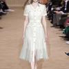 Vestido de Princesa de Encaje Patchwork de Malla con Dobladillo Ancho, Cintura Ajustable con Cordones, Manga Corta, Botones a un Lado, Australiano, Verano 2026 1779
