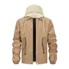 Jaqueta Casaco Masculino Esportivo Outdoor Casual Outono/Inverno 2026 Corte Solto Versátil Cintura Elástica Bolso Grande Com Capuz