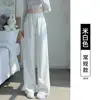 Calça de Moletom Cinza Estilo Americano para Mulheres Primavera e Outono 2026 Nova Calça Banana Reta Solta Calça de Moletom Casual de Outono
