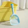 Nueva pala extendida para arena de gato con agujeros grandes y pequeños, mango largo, herramienta de limpieza anti-suciedad para caja de arena de gato y inodoro