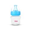Biberón de 60 ml para bebé recién nacido, mini biberón de PP para jugo con tetina de silicona, bolsillo para llevar, cuadrado