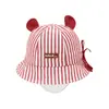 Sombrero de Bebé Niña para Bebé Sombrero de Cubo Rayado de Moda con Lazo Sombrero de Pescador Kukuji para Niños Sombrero de Sol de Verano