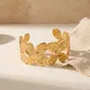 Pulsera transfronteriza oceánica europea y americana con palmera, estrella de mar, concha, diseño único y moderno, pulsera abierta en forma de hoja