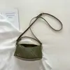 Bolso Tejido Elegante y Sencillo Bolso de Hombro de Moda Color Sólido Individual Casual para el Trabajo y el Trayecto Bolso Cruzado