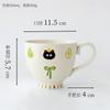 Taza de Cerámica Creativa de Dibujos Animados con Mango Largo de Gato Lindo Taza y Platillo de Alto Valor Taza de Café para el Hogar Taza de Desayuno Plato de Desayuno