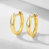 Moda Francesa Plata de Ley S925 Aros Clásicos Lisos en Forma de U Pendientes de Hebilla de Oreja Simples y Versátiles Transfronterizos Europeos y Americanos Pendientes Personalizados