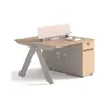 Conjunto de mesa e cadeira para escritório, design simples e moderno, adequado para ocupação individual ou dupla, estação de trabalho do funcionário, mesa do gerente e mesa de contabilidade